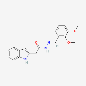 molecular formula C19H19N3O3 B6055100 N'-(2,3-dimethoxybenzylidene)-2-(1H-indol-2-yl)acetohydrazide 