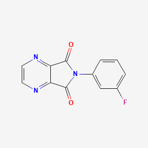 molecular formula C12H6FN3O2 B6055129 6-(3-fluorophenyl)-5H-pyrrolo[3,4-b]pyrazine-5,7(6H)-dione 