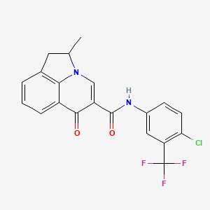 molecular formula C20H14ClF3N2O2 B6055145 N-[4-chloro-3-(trifluoromethyl)phenyl]-2-methyl-6-oxo-1,2-dihydro-6H-pyrrolo[3,2,1-ij]quinoline-5-carboxamide 