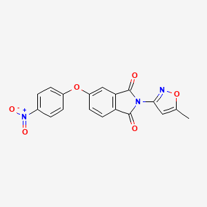 molecular formula C18H11N3O6 B6055158 2-(5-methyl-3-isoxazolyl)-5-(4-nitrophenoxy)-1H-isoindole-1,3(2H)-dione 