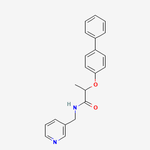 molecular formula C21H20N2O2 B6055167 2-(4-biphenylyloxy)-N-(3-pyridinylmethyl)propanamide 
