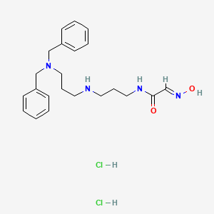 molecular formula C22H32Cl2N4O2 B6055192 N-(3-{[3-(dibenzylamino)propyl]amino}propyl)-2-(hydroxyimino)acetamide dihydrochloride 