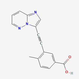 B605527 3-(2-(Imidazo[1,2-b]pyridazin-3-yl)ethynyl)-4-methylbenzoic acid CAS No. 1300690-48-5