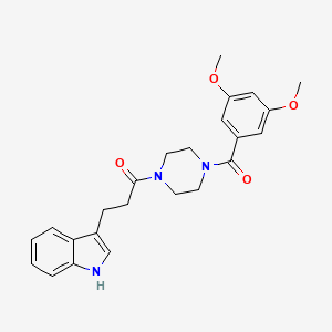 3-{3-[4-(3,5-dimethoxybenzoyl)-1-piperazinyl]-3-oxopropyl}-1H-indole