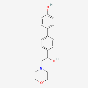 molecular formula C18H21NO3 B6055292 4'-(1-hydroxy-2-morpholin-4-ylethyl)biphenyl-4-ol 