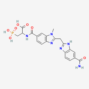 B605531 Alanine, N-[[2-[[5-(aminocarbonyl)-1H-benzimidazol-2-yl]methyl]-1-methyl-1H-benzimidazol-6-yl]carbonyl]-3-phosphono- CAS No. 263870-19-5