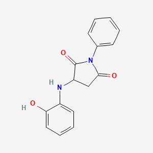 molecular formula C16H14N2O3 B6055325 3-[(2-hydroxyphenyl)amino]-1-phenyl-2,5-pyrrolidinedione CAS No. 39900-82-8