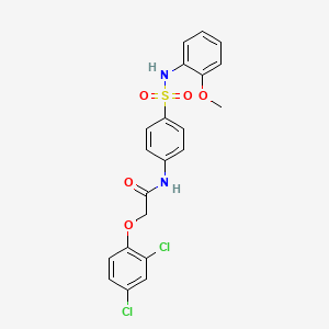 molecular formula C21H18Cl2N2O5S B6055331 2-(2,4-dichlorophenoxy)-N-(4-{[(2-methoxyphenyl)amino]sulfonyl}phenyl)acetamide 