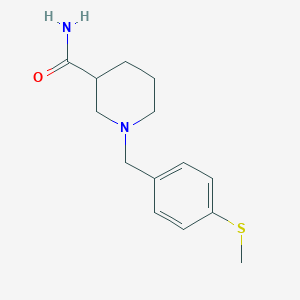 molecular formula C14H20N2OS B6055385 1-[4-(methylthio)benzyl]-3-piperidinecarboxamide 
