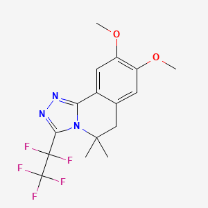 molecular formula C16H16F5N3O2 B6055412 8,9-dimethoxy-5,5-dimethyl-3-(pentafluoroethyl)-5,6-dihydro[1,2,4]triazolo[3,4-a]isoquinoline 