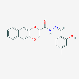 molecular formula C21H18N2O4 B6055425 N'-(2-hydroxy-4-methylbenzylidene)-2,3-dihydronaphtho[2,3-b][1,4]dioxine-2-carbohydrazide 
