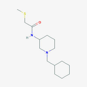 molecular formula C15H28N2OS B6055446 N-[1-(cyclohexylmethyl)-3-piperidinyl]-2-(methylthio)acetamide 