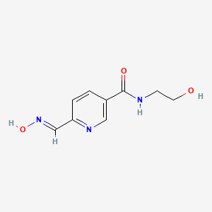 molecular formula C9H11N3O3 B6055478 N-(2-hydroxyethyl)-6-[(hydroxyimino)methyl]nicotinamide 