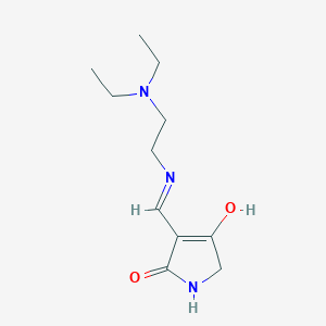 molecular formula C11H19N3O2 B6055492 3-({[2-(diethylamino)ethyl]amino}methylene)-2,4-pyrrolidinedione 