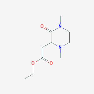 Ethyl 2-(1,4-dimethyl-3-oxopiperazin-2-yl)acetate