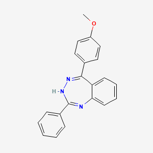 molecular formula C21H17N3O B6055515 5-(4-methoxyphenyl)-2-phenyl-3H-1,3,4-benzotriazepine 