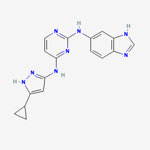 B605552 N~2~-1h-Benzimidazol-5-Yl-N~4~-(3-Cyclopropyl-1h-Pyrazol-5-Yl)pyrimidine-2,4-Diamine CAS No. 1216665-49-4