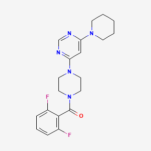 molecular formula C20H23F2N5O B6055542 4-[4-(2,6-difluorobenzoyl)-1-piperazinyl]-6-(1-piperidinyl)pyrimidine 