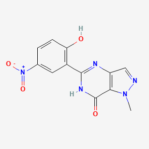 molecular formula C12H9N5O4 B6055551 5-(2-hydroxy-5-nitrophenyl)-1-methyl-1,6-dihydro-7H-pyrazolo[4,3-d]pyrimidin-7-one 