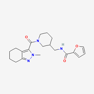 molecular formula C20H26N4O3 B6055562 N-({1-[(2-methyl-4,5,6,7-tetrahydro-2H-indazol-3-yl)carbonyl]-3-piperidinyl}methyl)-2-furamide 