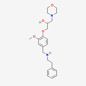 molecular formula C23H32N2O4 B6055587 1-(2-methoxy-4-{[(2-phenylethyl)amino]methyl}phenoxy)-3-(4-morpholinyl)-2-propanol 