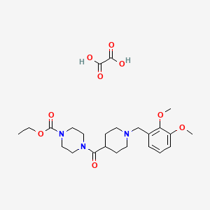 molecular formula C24H35N3O9 B6055646 ethyl 4-{[1-(2,3-dimethoxybenzyl)-4-piperidinyl]carbonyl}-1-piperazinecarboxylate oxalate 