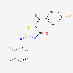 molecular formula C18H15BrN2OS B6055661 5-(4-bromobenzylidene)-2-[(2,3-dimethylphenyl)amino]-1,3-thiazol-4(5H)-one 