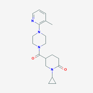 molecular formula C19H26N4O2 B6055672 1-cyclopropyl-5-{[4-(3-methyl-2-pyridinyl)-1-piperazinyl]carbonyl}-2-piperidinone 