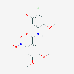molecular formula C17H17ClN2O7 B6055688 N-(4-chloro-2,5-dimethoxyphenyl)-4,5-dimethoxy-2-nitrobenzamide 