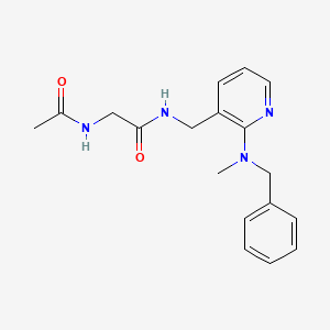 molecular formula C18H22N4O2 B6055696 N~2~-acetyl-N~1~-({2-[benzyl(methyl)amino]-3-pyridinyl}methyl)glycinamide 
