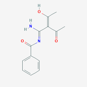 molecular formula C13H14N2O3 B6055697 N-(2-acetyl-1-amino-3-oxo-1-buten-1-yl)benzamide 