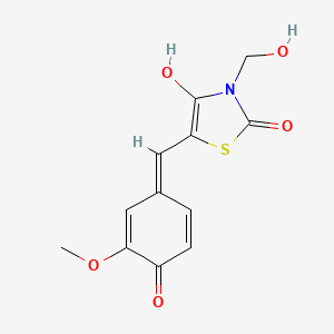 molecular formula C12H11NO5S B6055711 5-(4-hydroxy-3-methoxybenzylidene)-3-(hydroxymethyl)-1,3-thiazolidine-2,4-dione 
