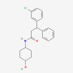 molecular formula C21H24ClNO2 B6055746 3-(3-chlorophenyl)-N-(trans-4-hydroxycyclohexyl)-3-phenylpropanamide 