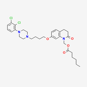 molecular formula C30H39Cl2N3O4 B605576 Aripiprazole cavoxil CAS No. 1259305-26-4