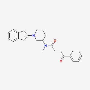molecular formula C25H30N2O2 B6055767 N-[1-(2,3-dihydro-1H-inden-2-yl)-3-piperidinyl]-N-methyl-4-oxo-4-phenylbutanamide 
