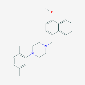 molecular formula C24H28N2O B6055778 1-(2,5-dimethylphenyl)-4-[(4-methoxy-1-naphthyl)methyl]piperazine 