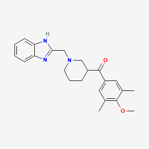 molecular formula C23H27N3O2 B6055807 [1-(1H-benzimidazol-2-ylmethyl)-3-piperidinyl](4-methoxy-3,5-dimethylphenyl)methanone 