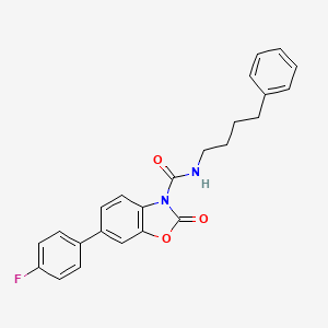 3(2H)-Benzoxazolecarboxamide, 6-(4-fluorophenyl)-2-oxo-N-(4-phenylbutyl)-