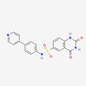 molecular formula C19H14N4O4S B605583 2,4-dioxo-N-(4-pyridin-4-ylphenyl)-1H-quinazoline-6-sulfonamide CAS No. 2190502-57-7
