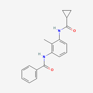 molecular formula C18H18N2O2 B6055837 N-{3-[(cyclopropylcarbonyl)amino]-2-methylphenyl}benzamide 
