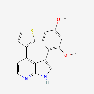 3-(2,4-dimethoxyphenyl)-4-(thiophen-3-yl)-1H-pyrrolo[2,3-b]pyridine