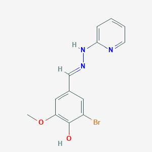 molecular formula C13H12BrN3O2 B6055840 3-bromo-4-hydroxy-5-methoxybenzaldehyde 2-pyridinylhydrazone 