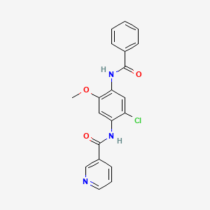 molecular formula C20H16ClN3O3 B6055869 N-[4-(benzoylamino)-2-chloro-5-methoxyphenyl]nicotinamide 