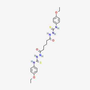 molecular formula C24H32N6O4S2 B6055905 2,2'-(1,6-dioxo-1,6-hexanediyl)bis[N-(4-ethoxyphenyl)hydrazinecarbothioamide] 