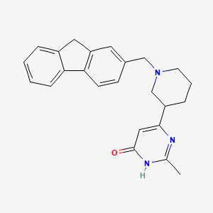 molecular formula C24H25N3O B6055906 6-[1-(9H-fluoren-2-ylmethyl)piperidin-3-yl]-2-methylpyrimidin-4(3H)-one 