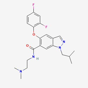 molecular formula C22H26F2N4O2 B605591 p38alpha 抑制剂 1 CAS No. 1036404-17-7