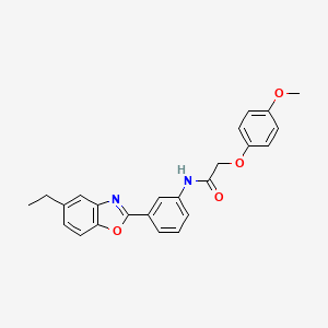 molecular formula C24H22N2O4 B6055911 N-[3-(5-ethyl-1,3-benzoxazol-2-yl)phenyl]-2-(4-methoxyphenoxy)acetamide 