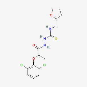 molecular formula C15H19Cl2N3O3S B6055945 2-[2-(2,6-dichlorophenoxy)propanoyl]-N-(tetrahydro-2-furanylmethyl)hydrazinecarbothioamide 
