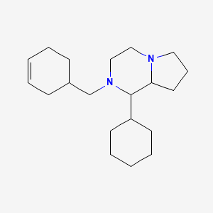 molecular formula C20H34N2 B6055954 2-(3-cyclohexen-1-ylmethyl)-1-cyclohexyloctahydropyrrolo[1,2-a]pyrazine 
