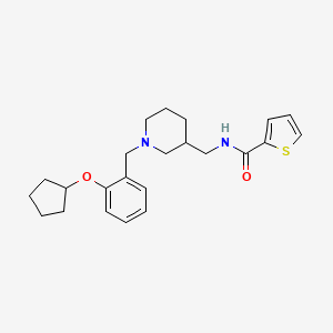molecular formula C23H30N2O2S B6055976 N-({1-[2-(cyclopentyloxy)benzyl]-3-piperidinyl}methyl)-2-thiophenecarboxamide 